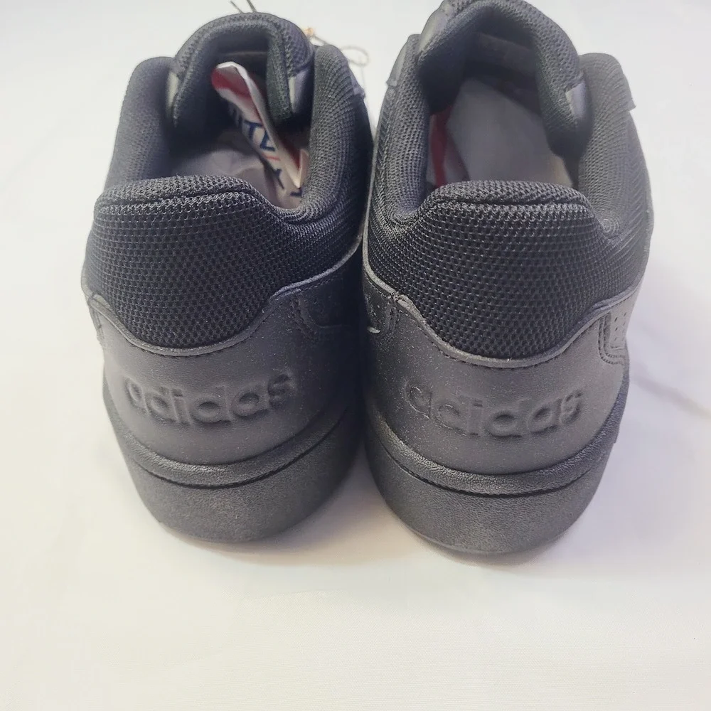 Adidas Mens HOOPS Low Shoes Size 9.5 Black Classic Basketball Sneakers